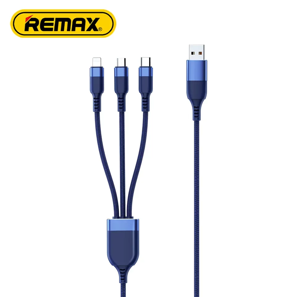 Кабель USB A-C/L/M 3 in1 Remax RC-C068 6A (Черный)