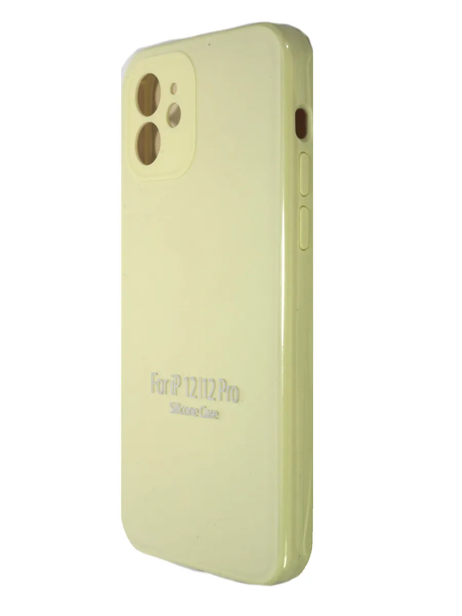 Накладка для iPhone 12 Silicone Case Full Camera (Белый)
