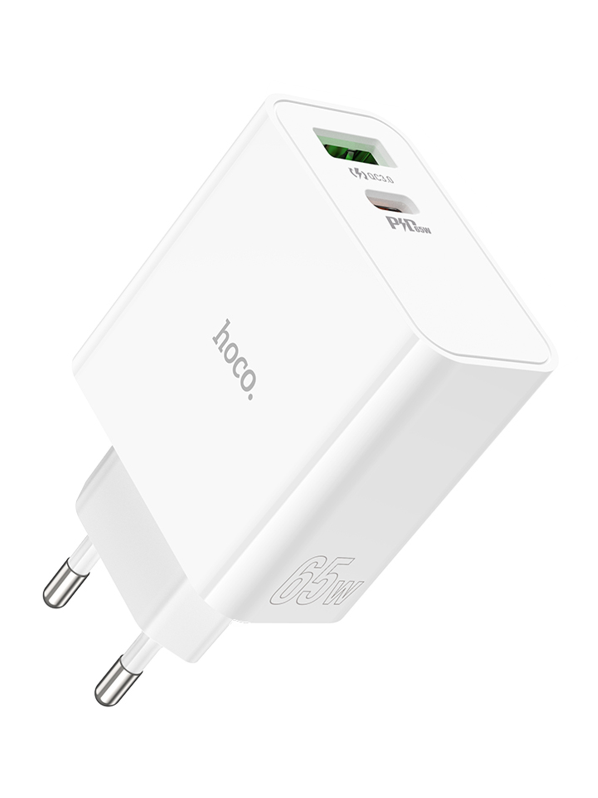 СЗУ (Блок) USB A+C HOCO C113A PD65W/QC3.0 (Белый)