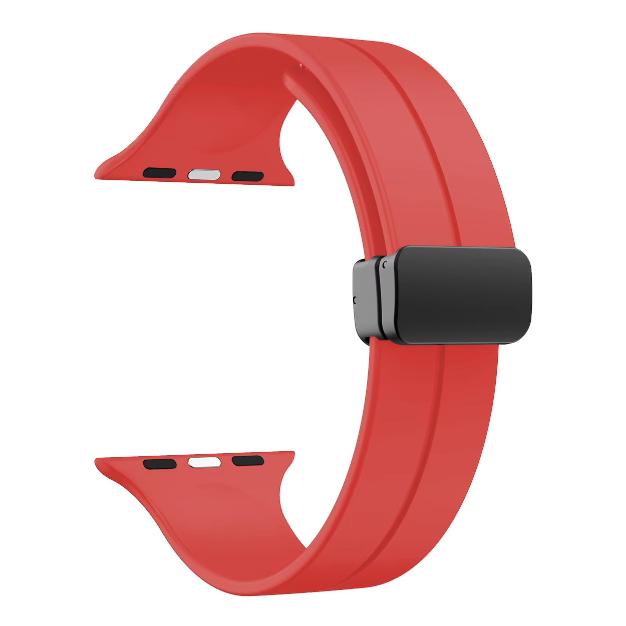 Ремешок для Apple Watch 42/44/45/49 Slicone Band с магнитной застёжкой (Dark Blue)