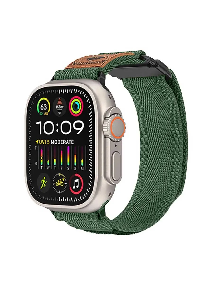 Ремешок для iWatch 42/44/45/49 mm KEEPHONE MagSnap (Green/White)
