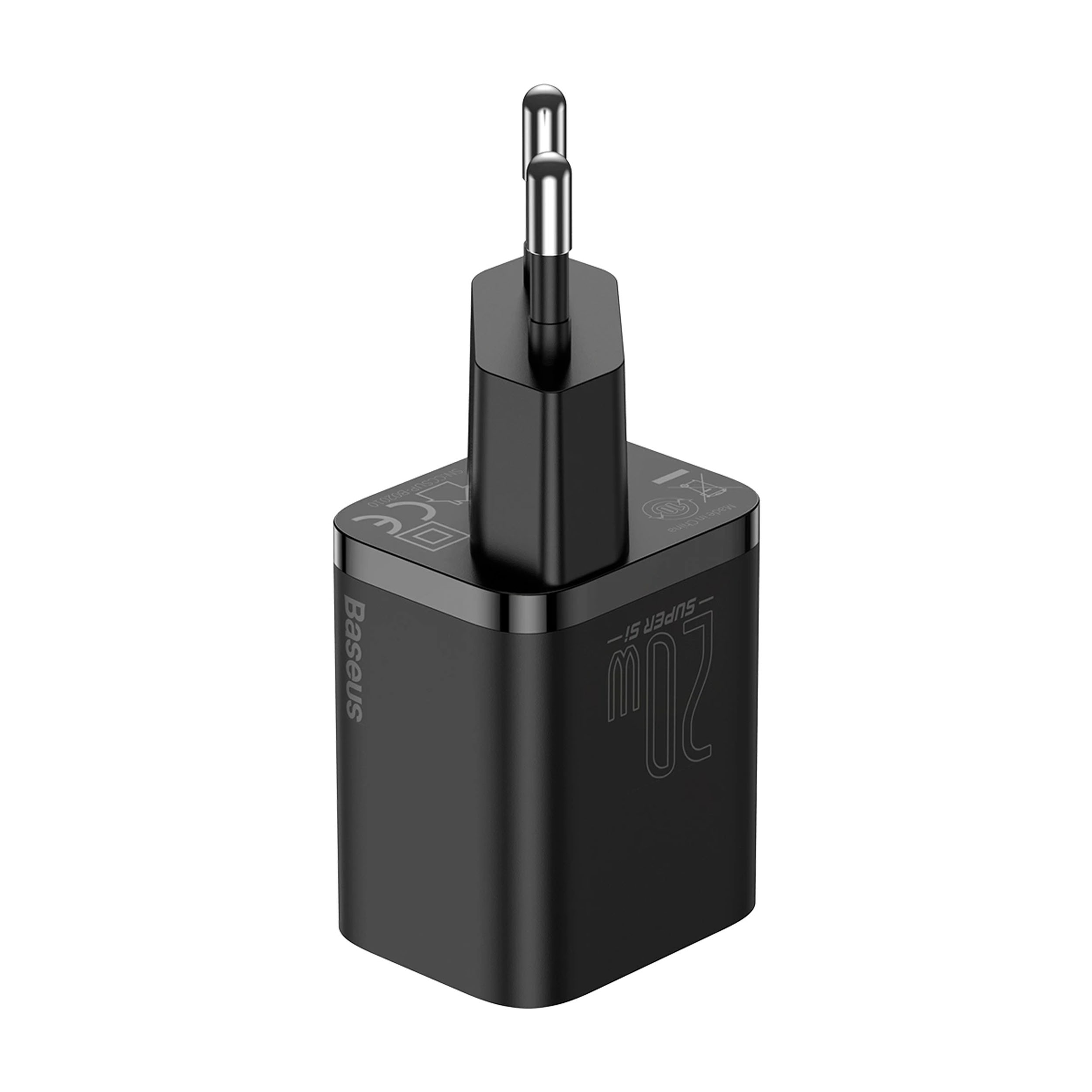 СЗУ (комплект) USB C-C BASEUS Super Si 3A 25W (черный)