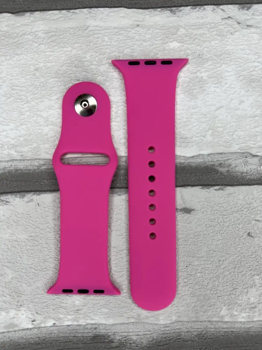 Ремешок Apple watch 38/40mm "Силикон" размер S (Фуксия)