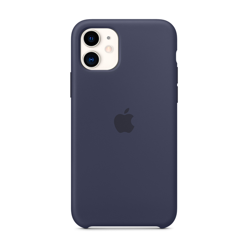Накладка для iPhone 11 Silicone Case (Темно-синий)