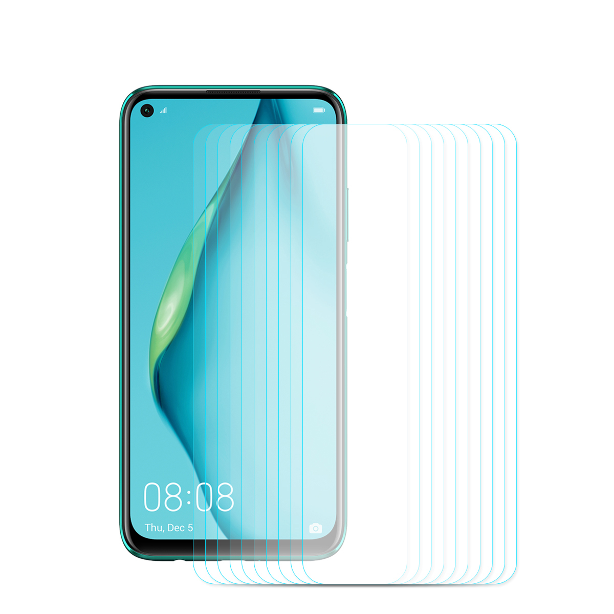 Защитное стекло 3D Huawei P40 lite/ Y9P/ Honor 9C MB 0.4K (чёрный)