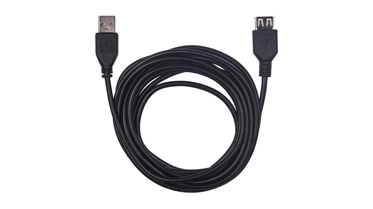 Кабель (удлинитель) USB AM-AF (вилка/розетка) RITMIX RCC-063 /медный, никелированный/ 3m