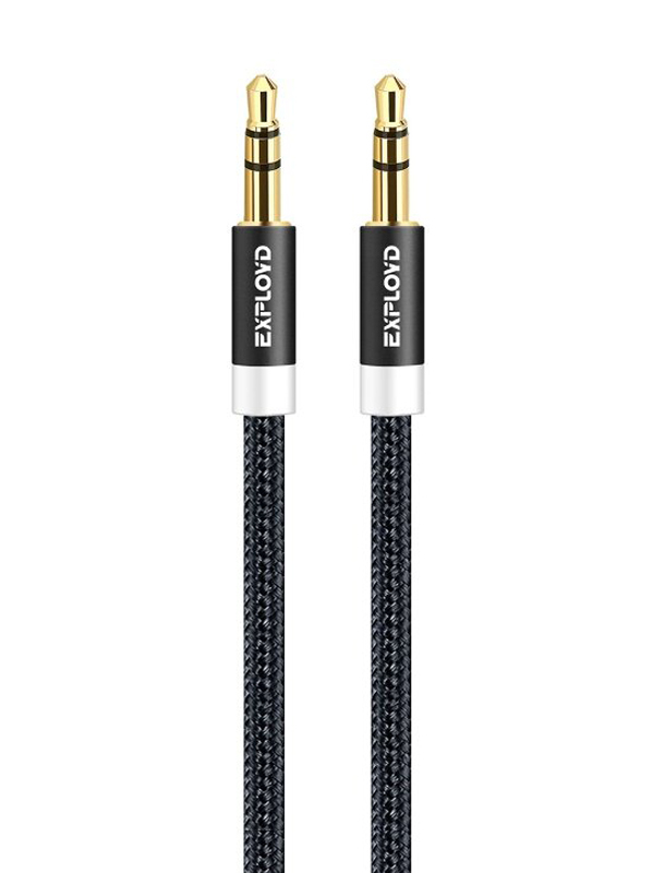 Кабель AUX jack 3.5mm M/M EXPLOYD EX-K-641 1m (Черный)