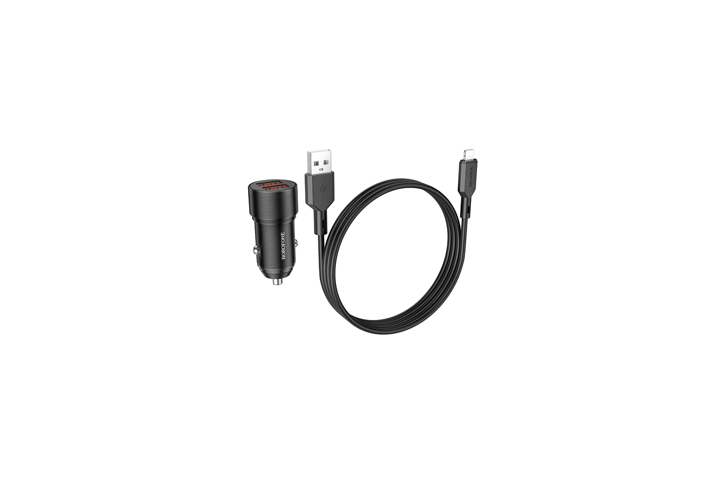АЗУ 2xUSB BOROFONE BZ19 5V/2.4A (Черный)