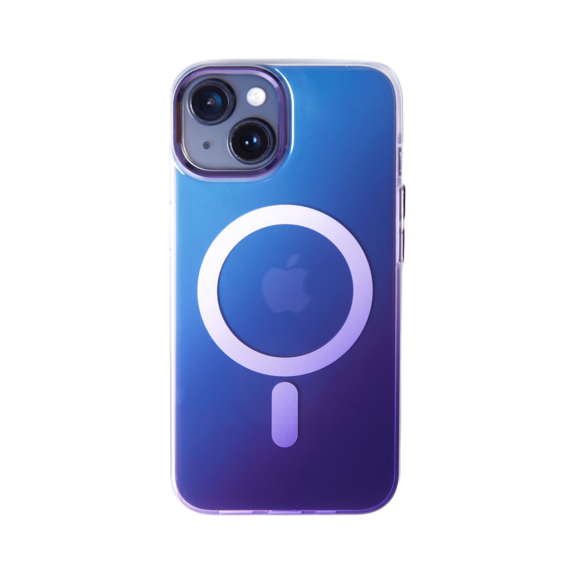 Накладка для iPhone 14 KEEPHONE Glitzy Raimbow MagSafe (Purple)