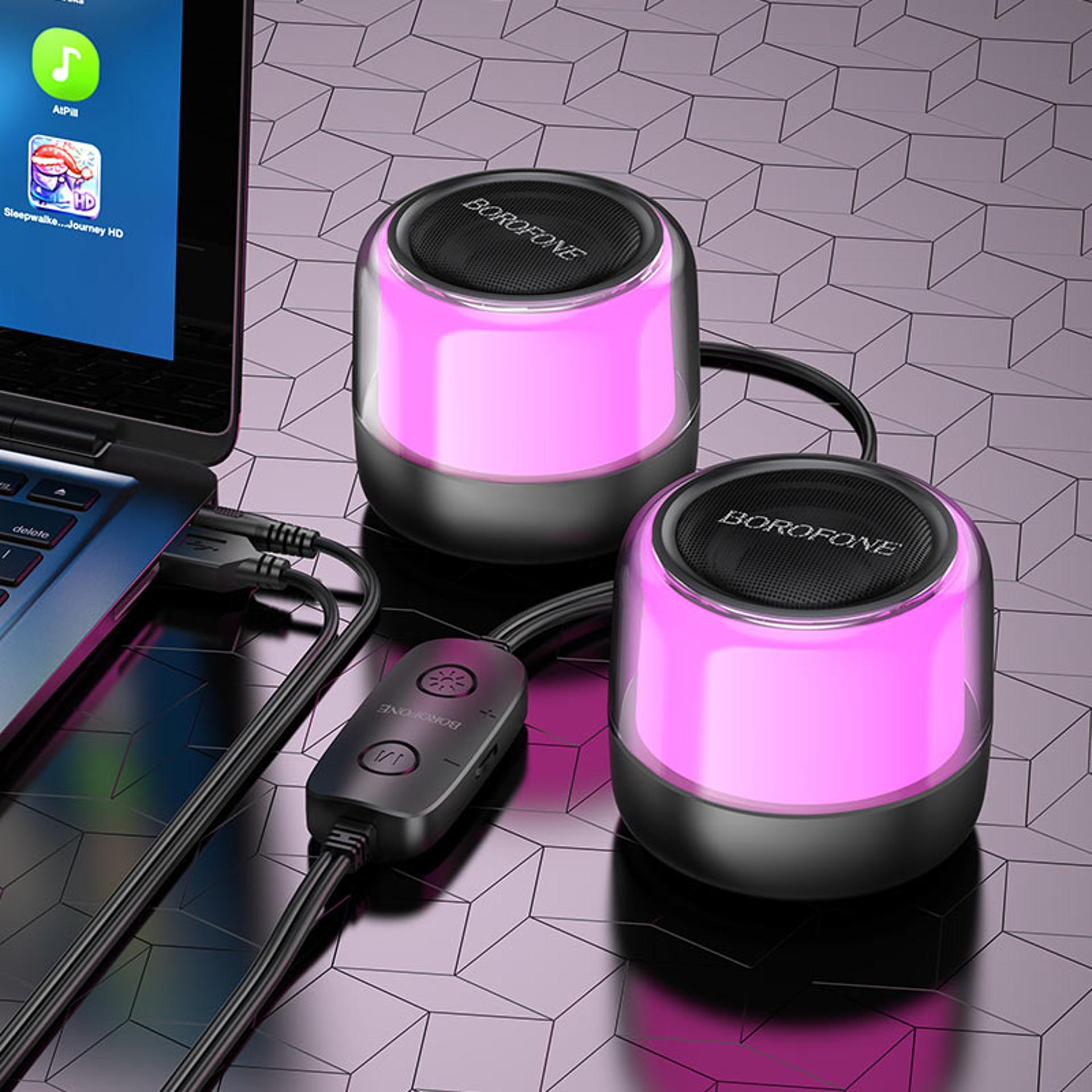 Колонка Bluetooth + AUX BOROFONE BP12 2x5W (Цветная)