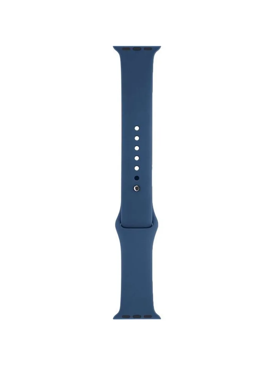 Ремешок Apple watch 42/44mm "Силикон Sport" (Темно синий)
