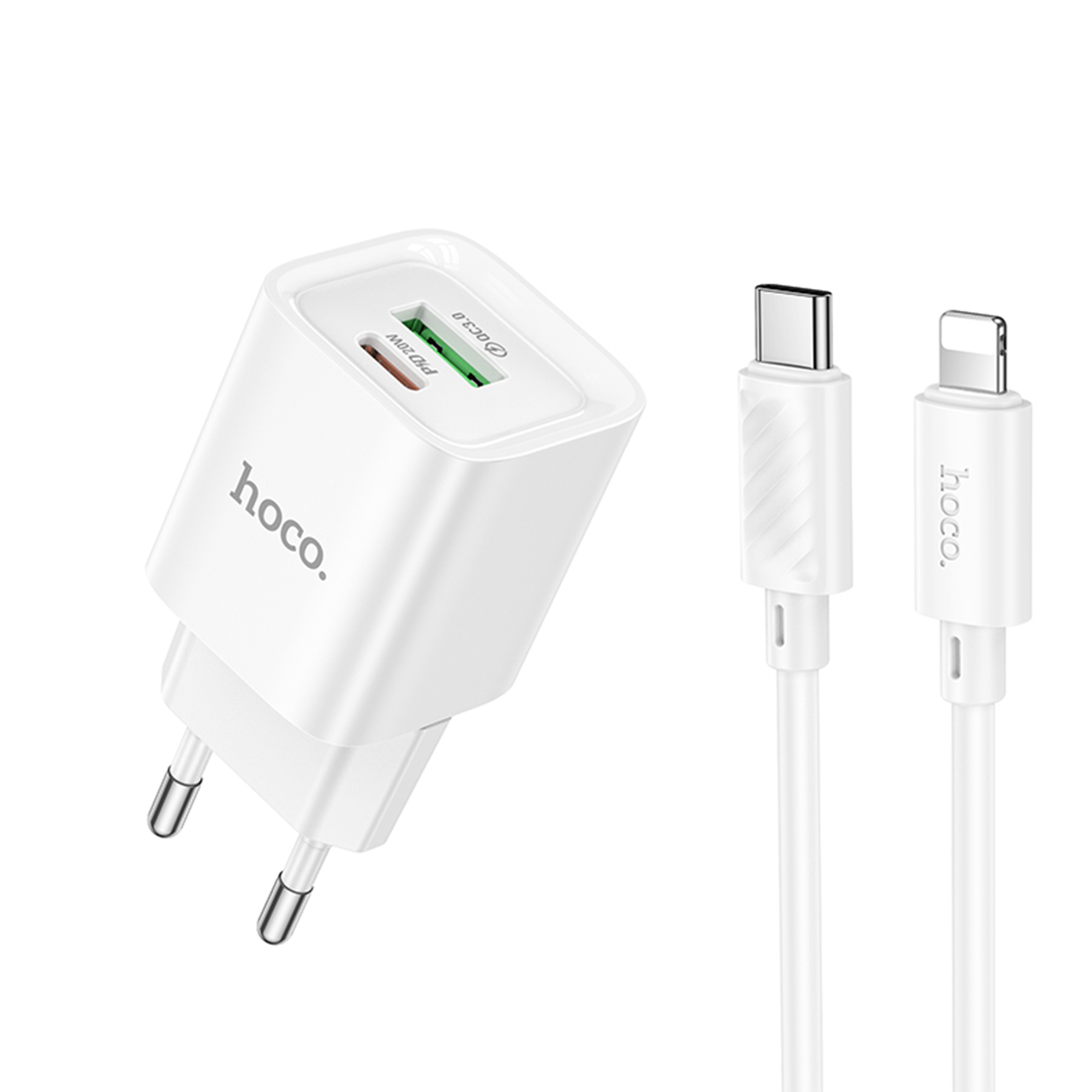 СЗУ (Блок) USB A+C HOCO C147A PD20W/QC3.0 (Белый)