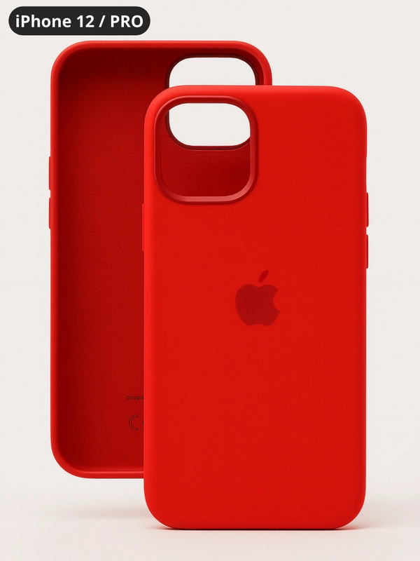 Накладка для iPhone 12/12 Pro Silicone Case PREMIUM MagSafe (Красный)