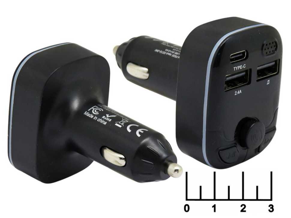 FM модулятор FaizFull FS20 2XUSB-A+C
