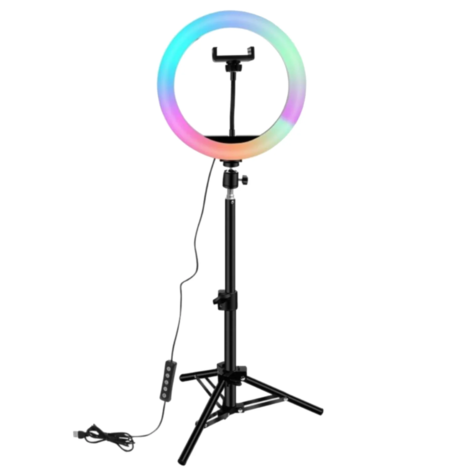 Кольцевая светодиодная лампа RGB LED MJ45 45cm 18" (Без штатива)