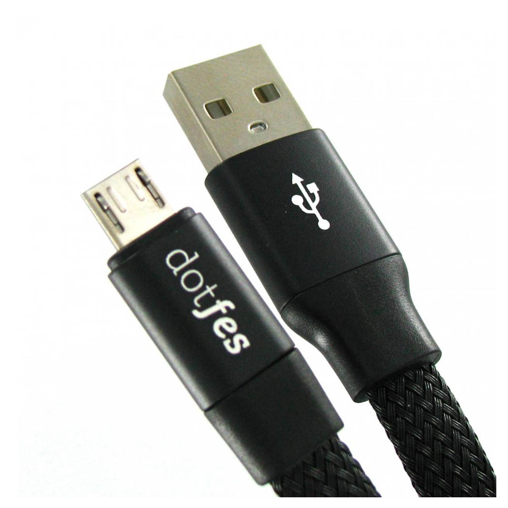 Кабель USB micro dotfes A09M Self-Rolling 0,8m (Серый)