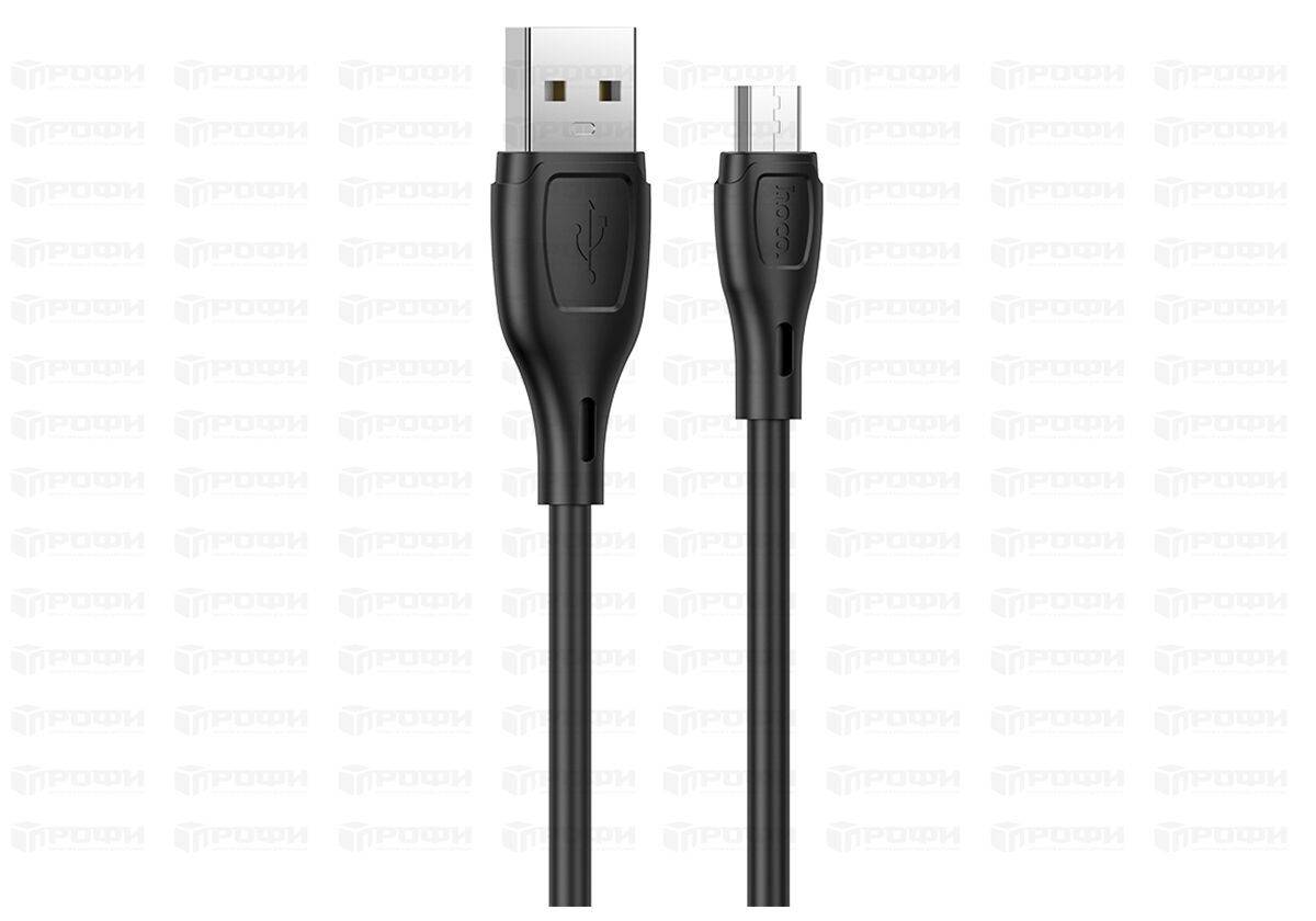 Кабель USB micro HOCO X61 Soft Silicone (Черный)