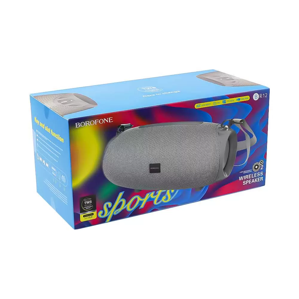 Колонка bluetooth BOROFONE BR12 (Серая)