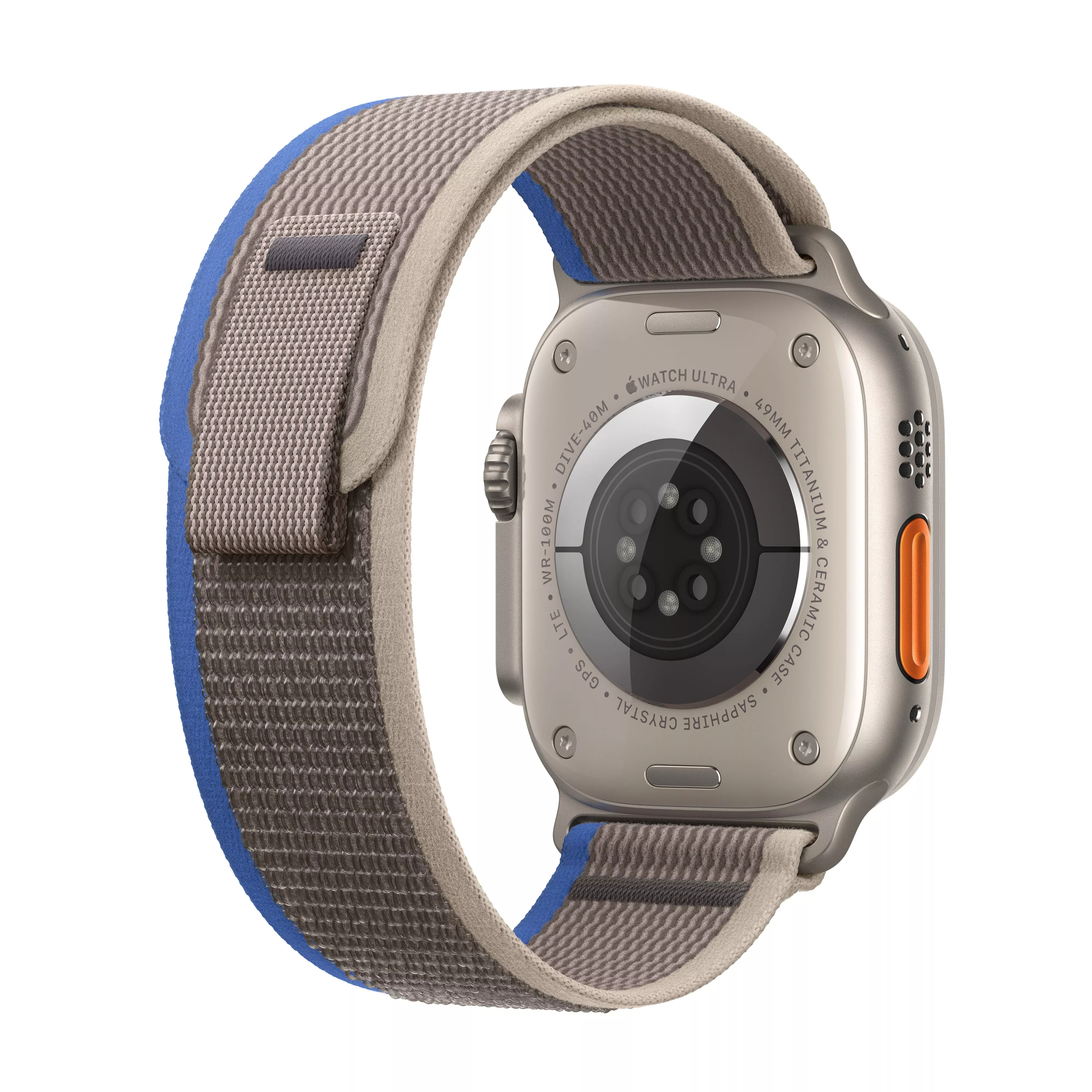 Ремешок Apple watch 49mm S/M Trail Loop (Blue/Grey)