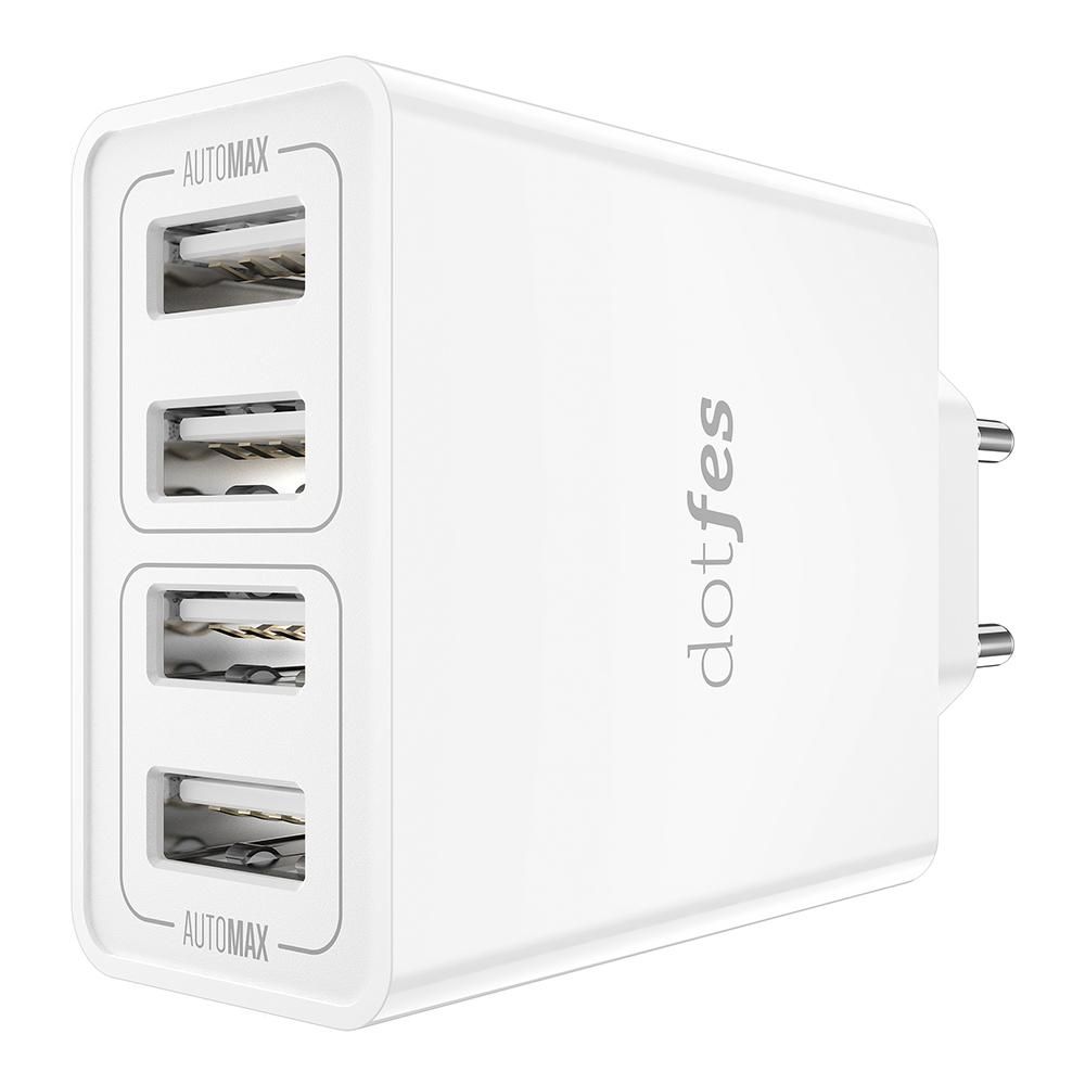 СЗУ 4xUSB Dotfes C06 4.8A (white)
