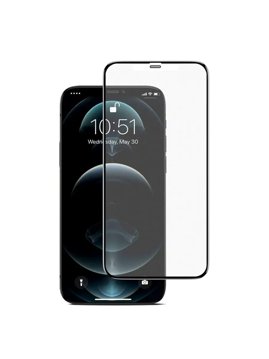 Защитное стекло 3D Apple iPhone 12 Pro Max Hoco A12 (Черный)