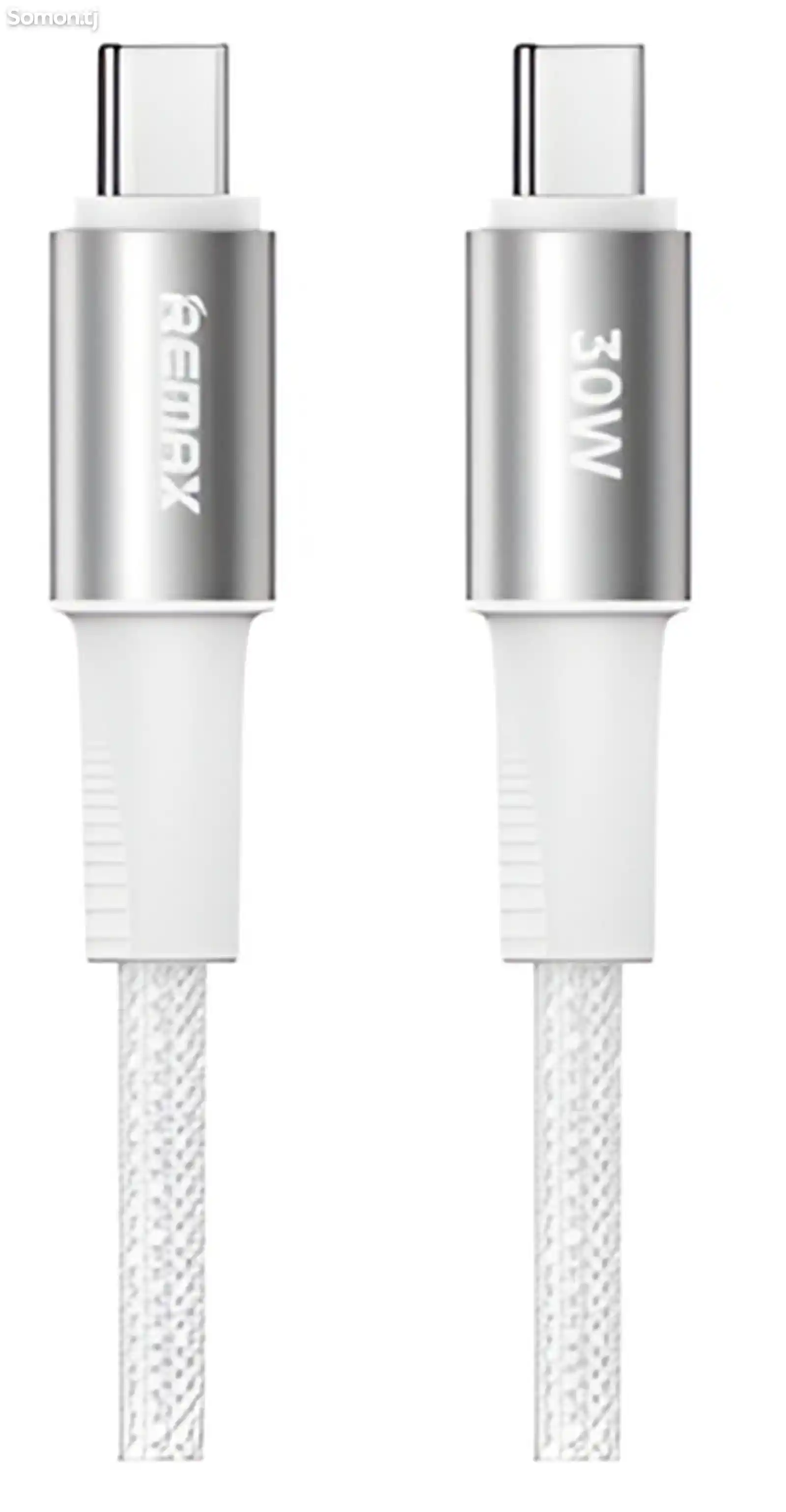 Кабель USB C-C REMAX RC-C100 30W (Белый)