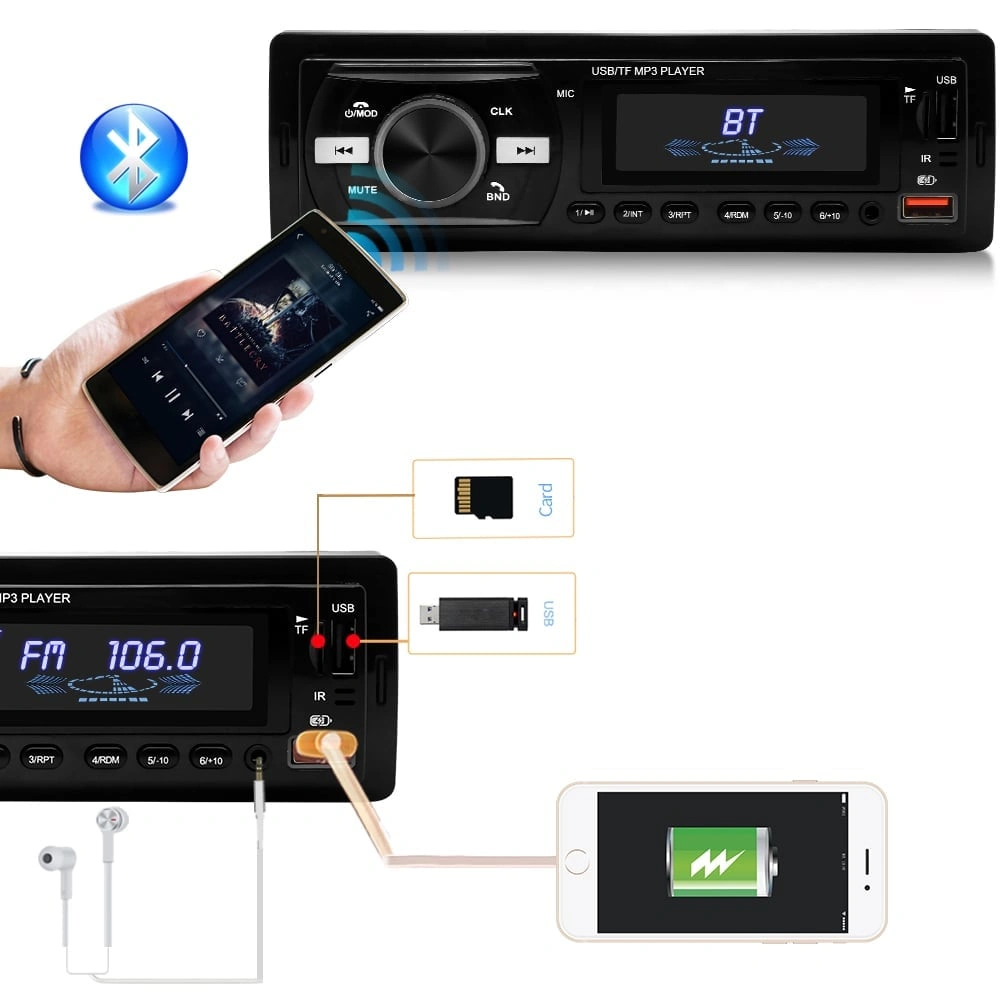 Автомагнитола /Bluetooth+USB+AUX+Радио/ MB 1.2K