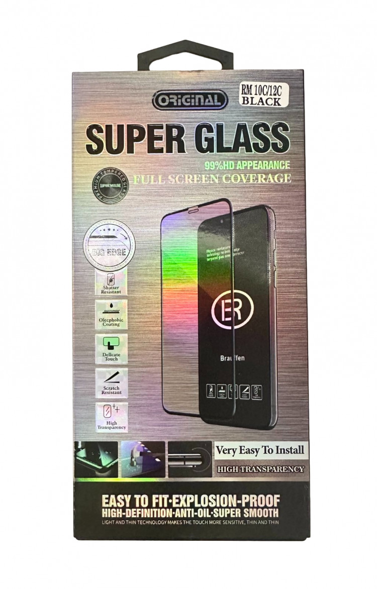Защитное стекло 3D Xiaomi Redmi 10C / 12C Premium /техпак/