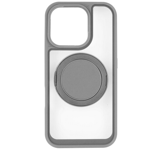 Накладка для iPhone 15 MONOCARBON MagSafe (Черный/Серый)