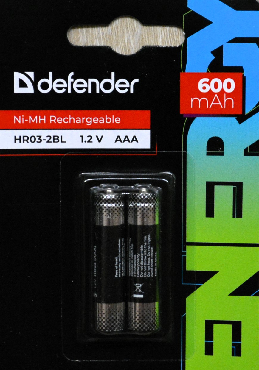 АКБ LR3/AФA DEFENDER 600mAh (BL2/2шт)