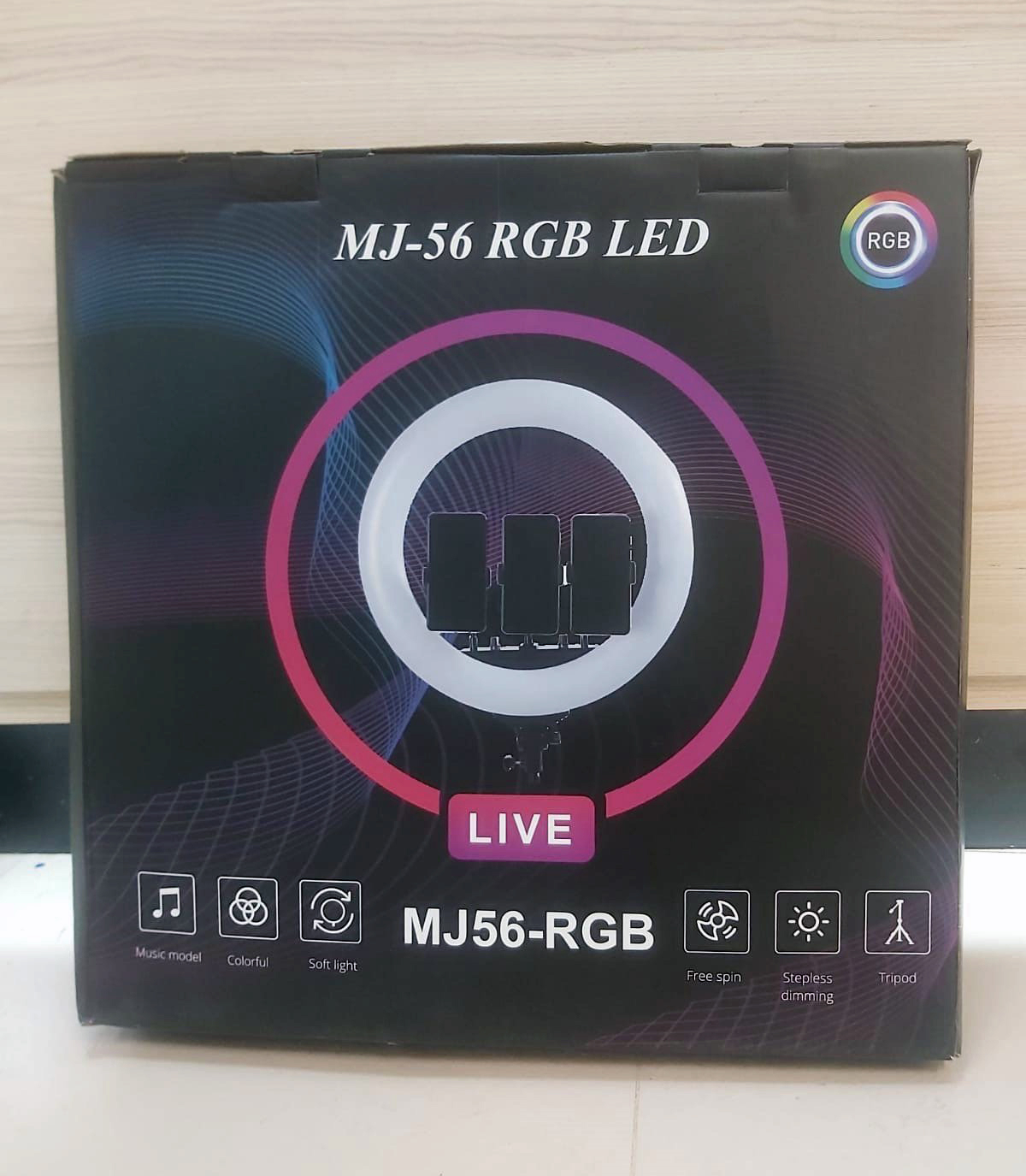 Кольцевая светодиодная лампа RGB LED MJ56 56cm 22" (Без штатива)