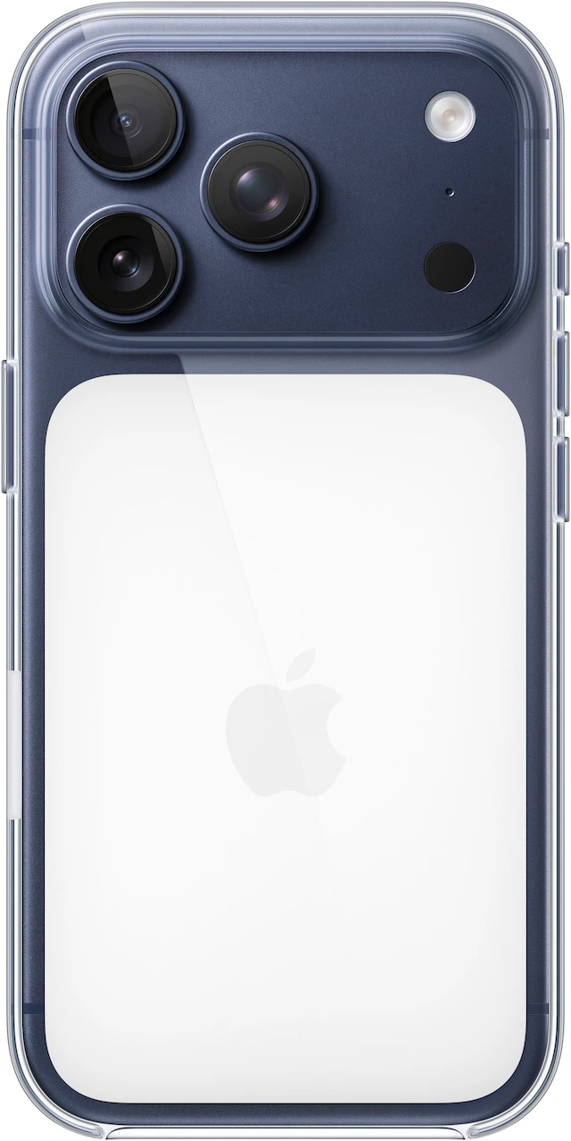 Накладка для iPhone 17 Pro Max Clear Case MagSafe Premium Button (White)
