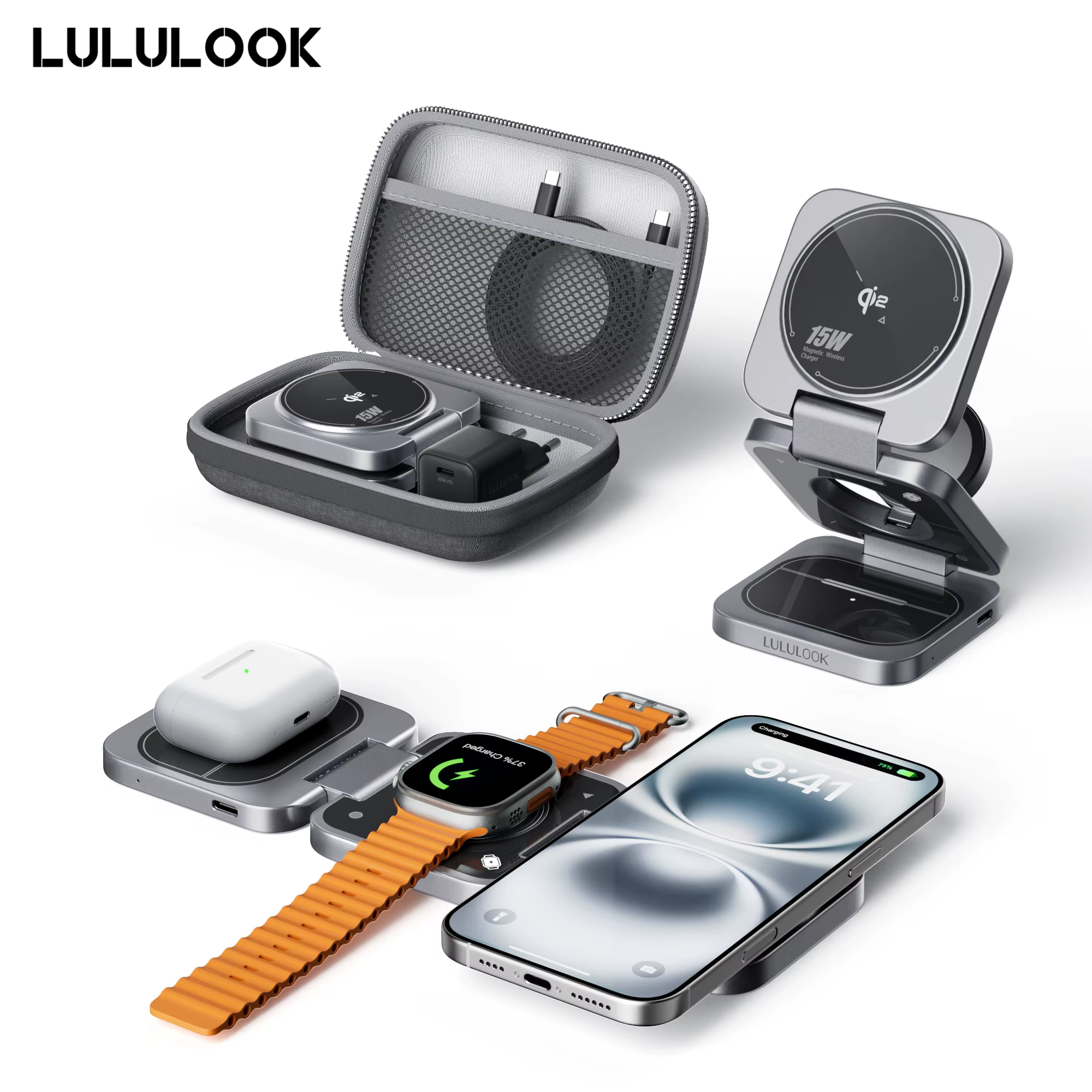 БЗУ Станция Qi2 15W 3в1 MC-Qi2 ISA (iWatch/iPhone/AirPods)