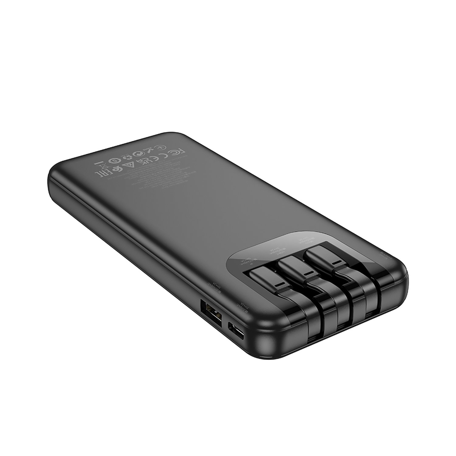 Внешний АКБ (Power Bank) 10000mAh 10.5W HOCO J114 /LCD,USB C+M+L/ (Черный)