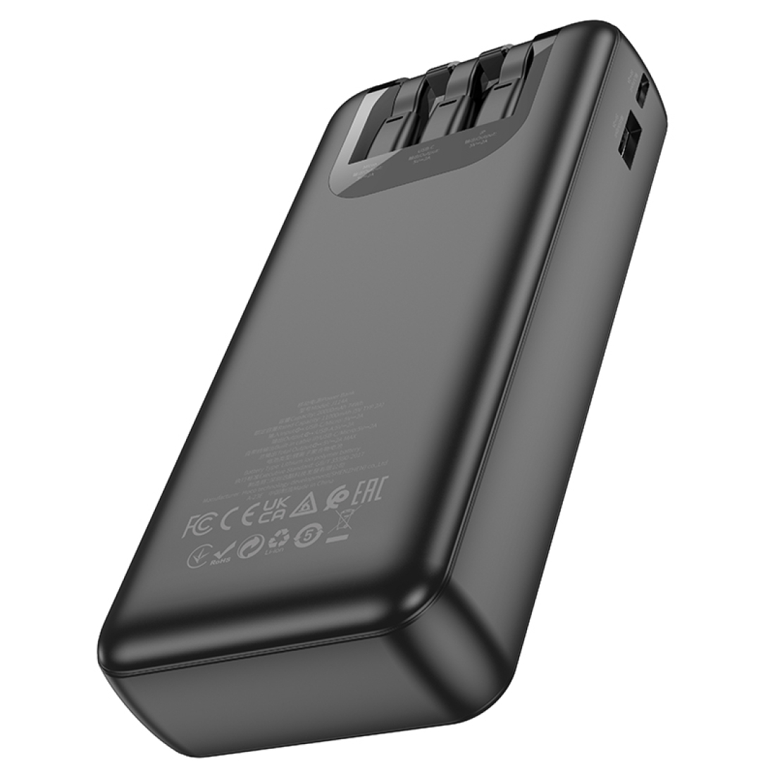 Внешний АКБ (Power Bank) 20000mAh 10.5W HOCO J114A /LCD,USB C+M+L/ (Черный)