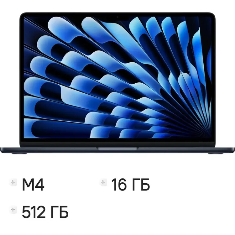 Apple MacBook Air 13 M4 16/256Gb Midnight (NEW), CH
