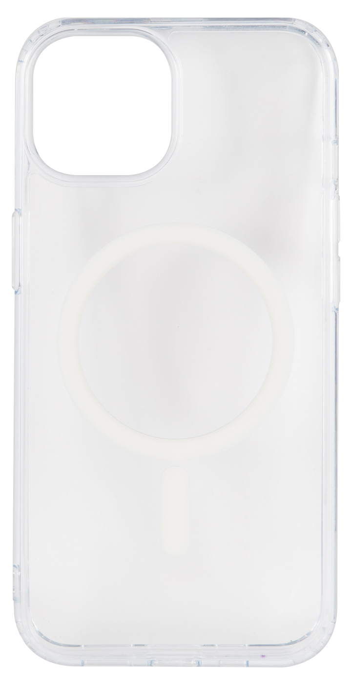 Накладка для iPhone 14 MagSafe RAIGOR INVERSE /защита линз/ (Прозрачный/Фиолет)