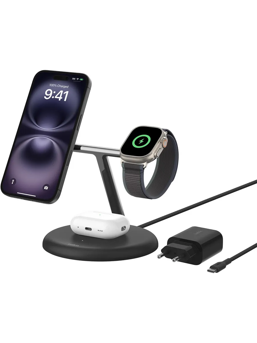 БЗУ Станция Qi2 15W 3в1 MC-Qi2 ISA (iWatch/iPhone/AirPods)