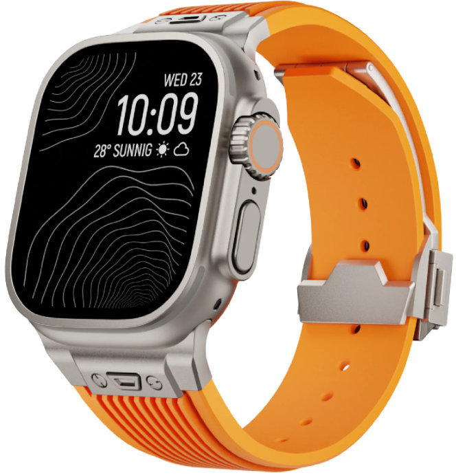 Ремешок Apple Watch 42/44/45/49mm HERMESSTYLE (Orange)
